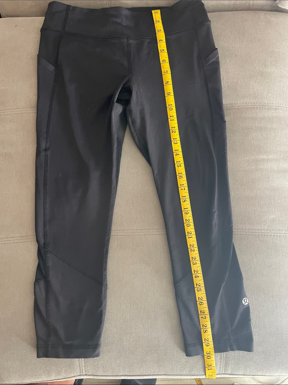 lululemon athletica Kids Black Side-Pocket Athletic Leggings